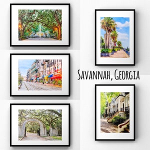 Savannah Gift, Savannah Georgia Wall Art Prints, Savannah Art Print, Savannah GA City Art, Gallery Wall Printable Wall Art