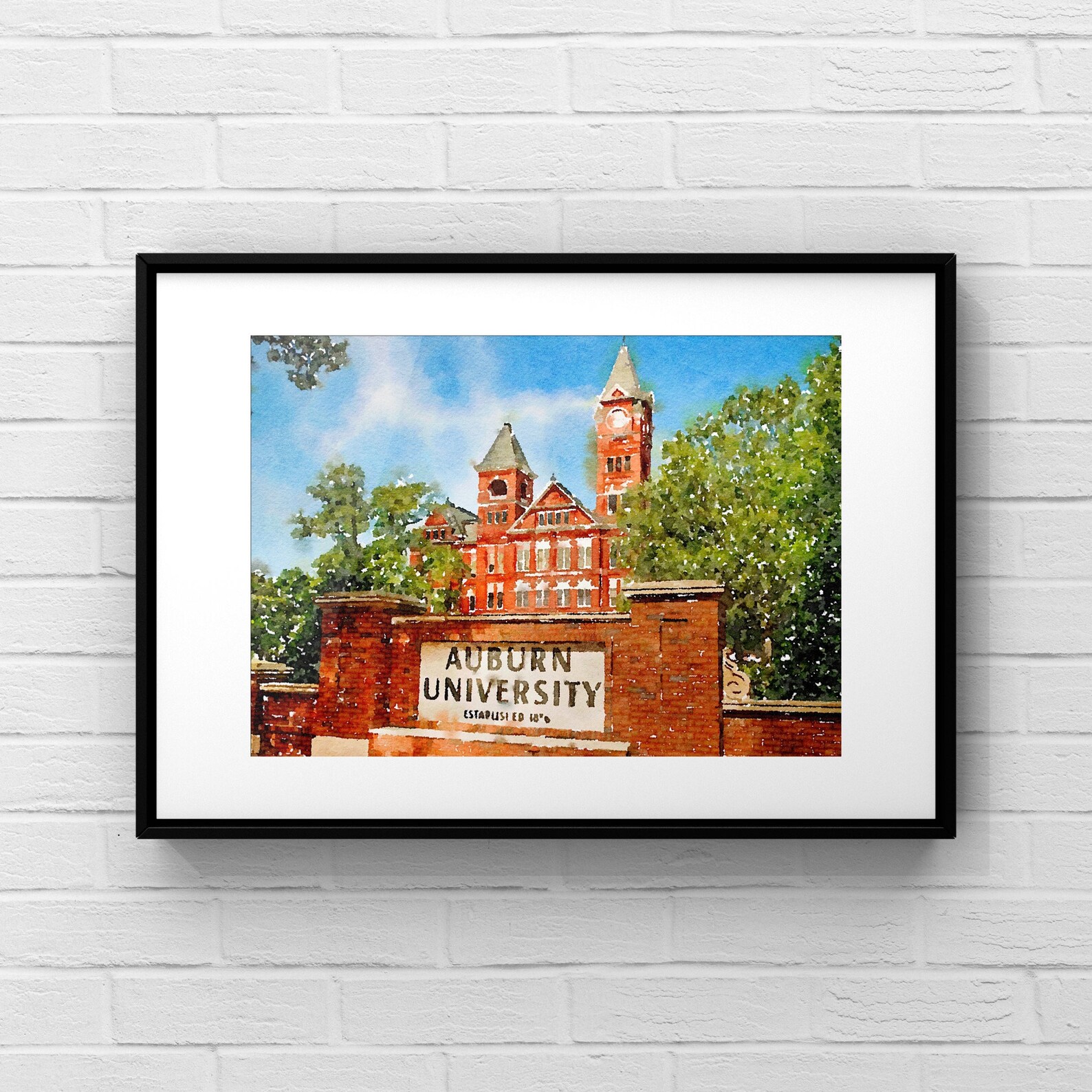 Auburn Wall Art Auburn University Football Auburn Tigers Etsy