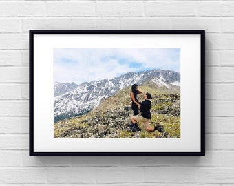 Turn Photo into custom Watercolor Print. Convert Picture to Painting. Personalized photo gift. Christmas gift for her!