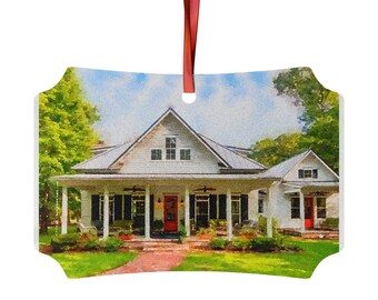 Realtor Closing Gift Ornament, Custom Watercolor House Portrait, Personalized New Home Client Gift