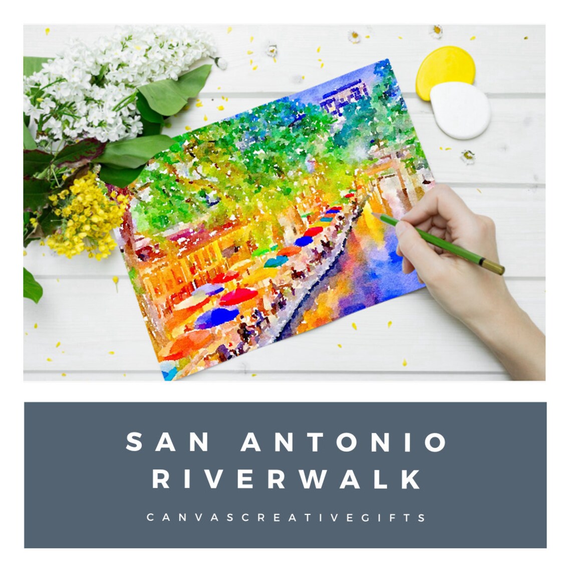San Antonio Art Print San Antonio Riverwalk Texas Gift Etsy