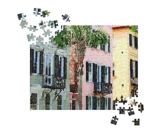 Rainbow Row Puzzle, Charleston South Carolina Gift