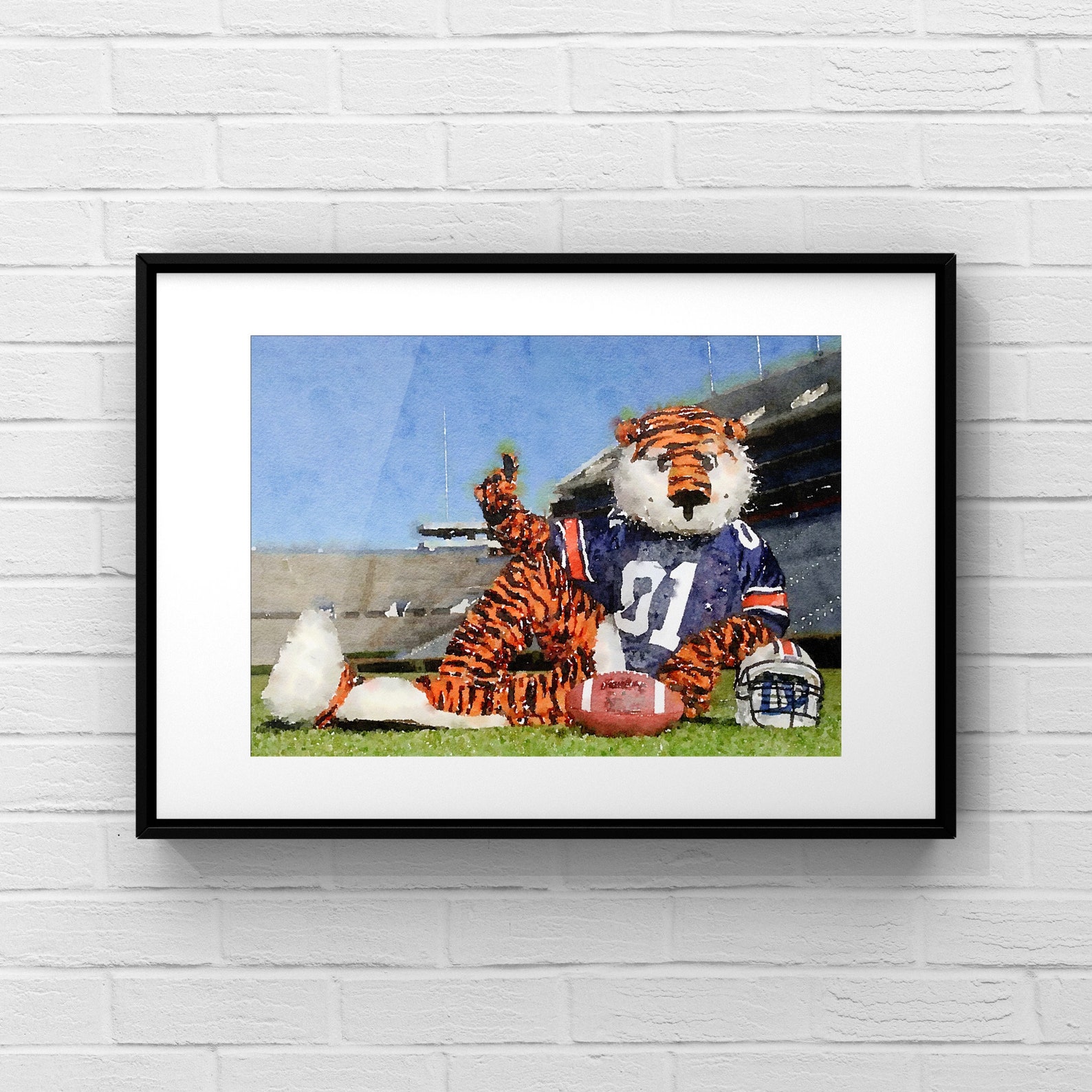 Auburn Wall Art Auburn University Football Auburn Tigers Etsy