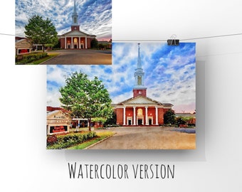 Custom Photo to Watercolor Print, Personalized Gift (Digital Version)