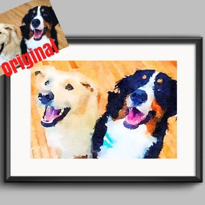 Pet Loss Gift, Custom Pet Portrait, Dog Lover Gift, Portrait of Dog for Dog Mom, Dog Memorial, Pet Loss Sympathy Gift