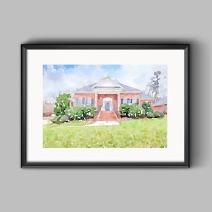 Realtor Closing Gift, Watercolor Painting Closing Gifts, Custom House Portrait, Painting from Photo, New Home Gift, First Home Gift
