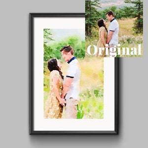 Custom Watercolor Painting from YOUR Photo, Personalize Picture to Painting, Watercolour Painting from Picture, Custom Portrait for Gift