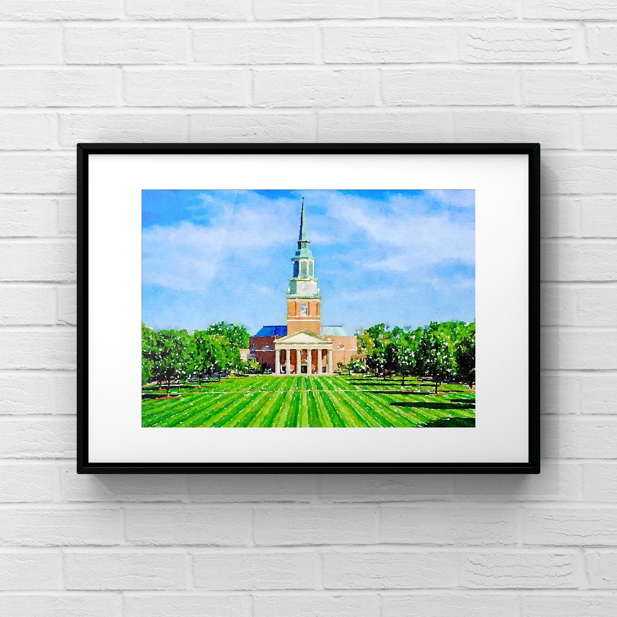 Wake Forest Wall Art North Carolina Gifts Wake Forest Demon Etsy