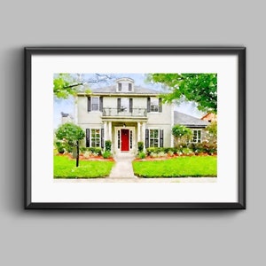 First Home Gift, Picture to Painting, House portrait, Custom Watercolor, Personalized, New Home Gift, Realtor Closing Gift, House Warming