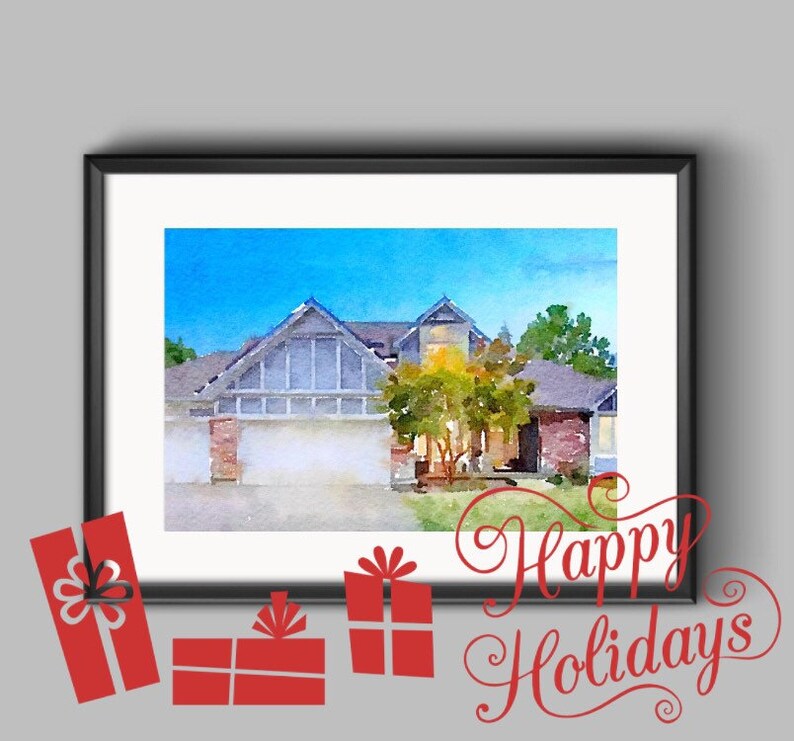 Housewarming Gift Watercolor Painting Watercolor Print Etsy