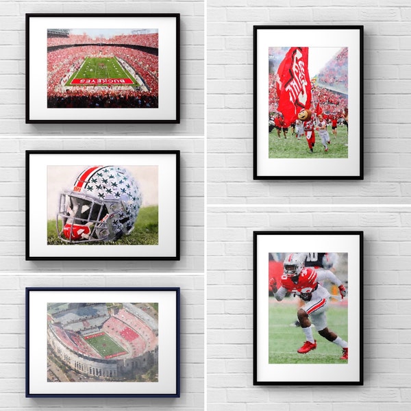 Ohio State Buckeyes College Football Stadium, Printable Wall Art, Ohio State University, Graduation Gift, Office Wall Art
