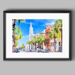 Charleston Art Print, Charleston Wall Art Prints, Charleston SC City Art