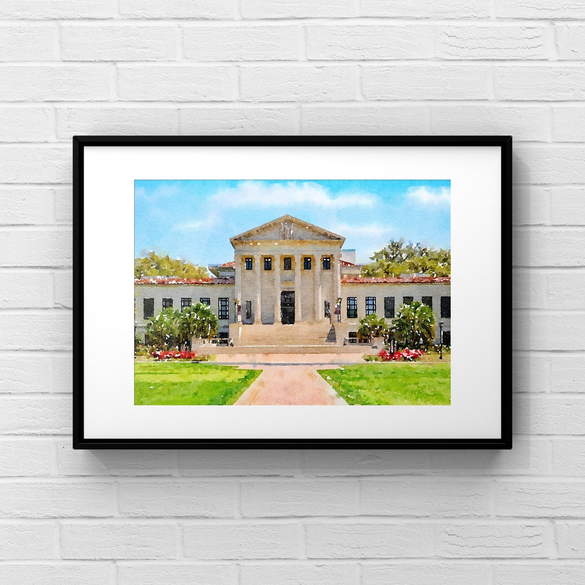 LSU Tigers Stadium Print College Football Wall Art Louisiana Etsy