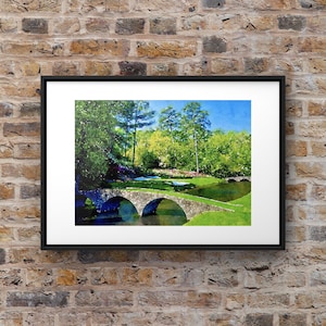 Amen Corner Golf Course Wall Art, Augusta Georgia Printable Decor, Masters Gift