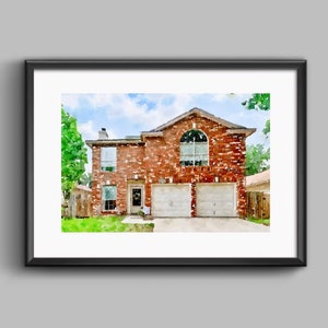 New Home Gift for Her, Moving Away Gift, Going Away Gift, Custom Home Portrait, Photo to Painting, Personalized Gift, Housewarming Gift