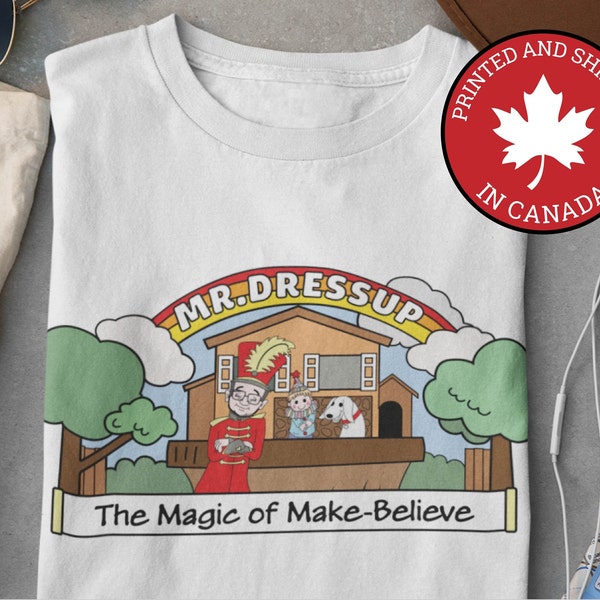 Mr. Dressup Retro cartoon shirt, Unisex Bella Canvas tshirt, Vintage shirt, Canadian t-shirt, Canada Day