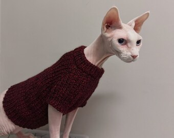 Home Alone , Kevin Mccallister inspired Sweater, hand-knitted sphynx sweater, sweater for dogs or cats, knit sweater for cat