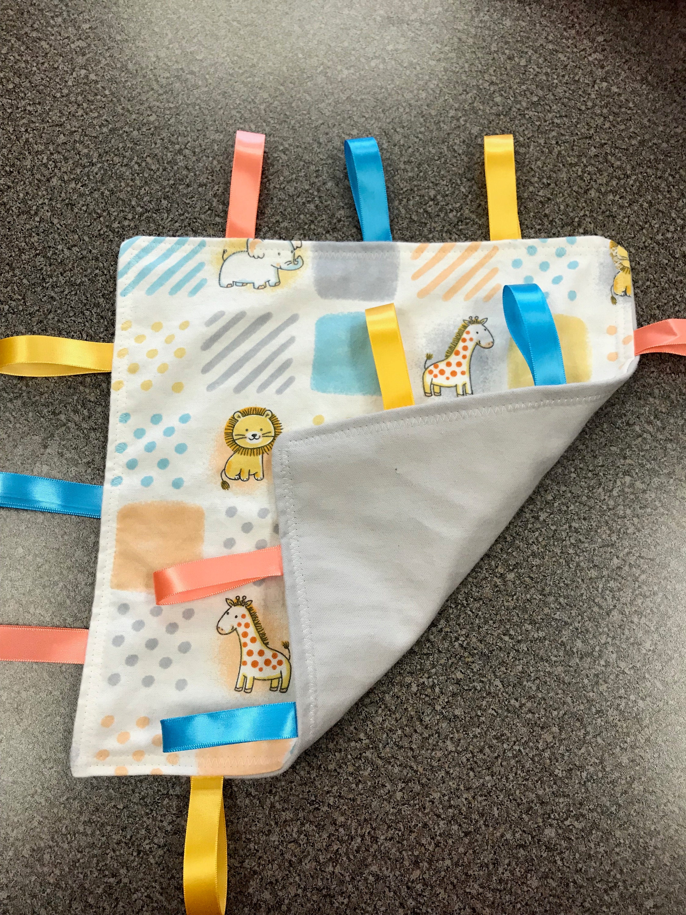 Baby Ribbon Mini Blanket / Lovey / Tag Blanket Etsy Singapore