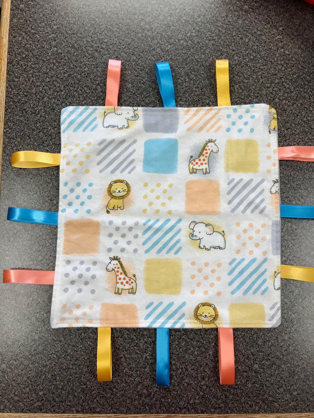 Baby Ribbon Mini Blanket / Lovey / Tag Blanket Etsy Singapore