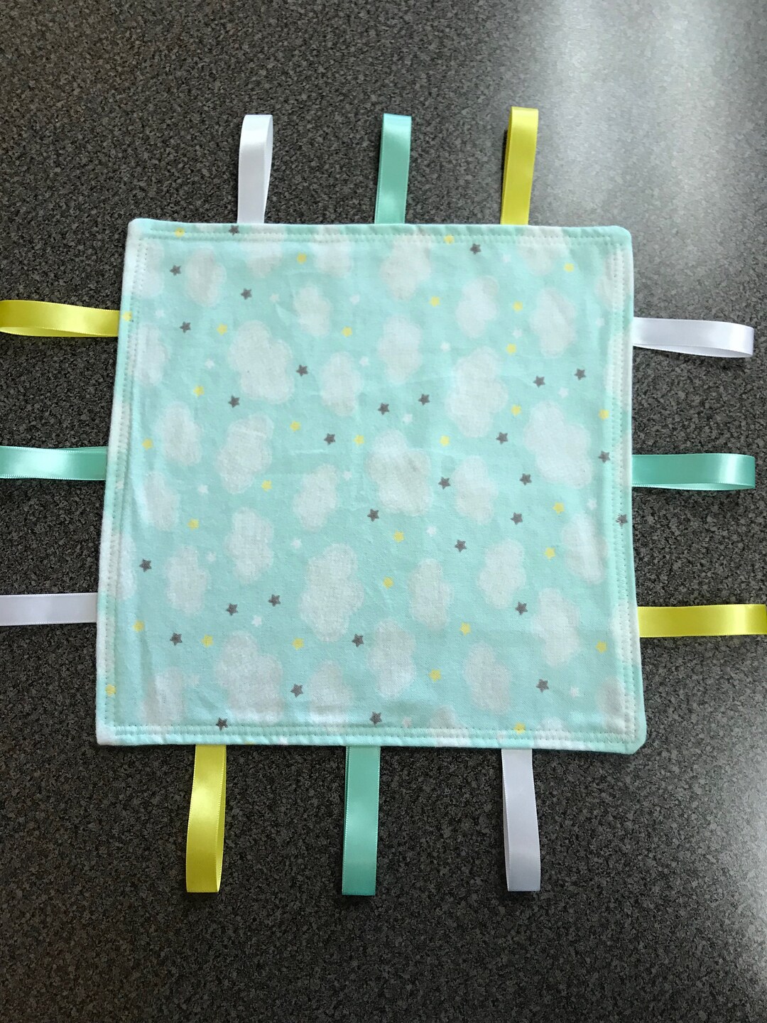 Baby Ribbon Mini Blanket / Lovey / Tag Blanket Etsy UK
