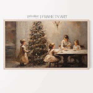 Christmas Samsung Frame TV Art | Silent Night TV Art | Digital Download TV Snow Painting | Winter Home Decor | Smart Tv Art | S206