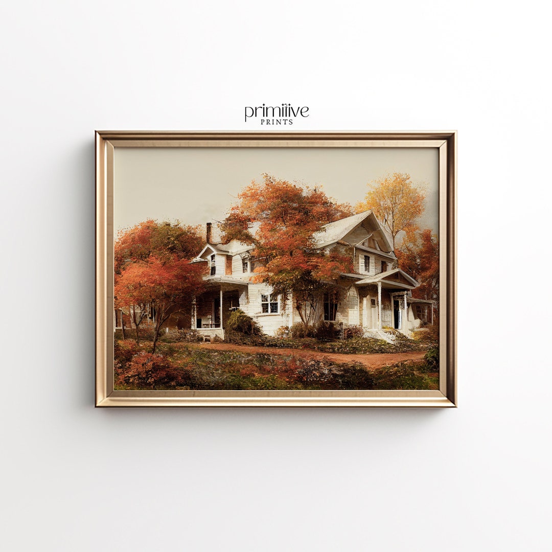 Autumn Home Print Fall Foliage Wall Art Autumn Trees Wall Etsy