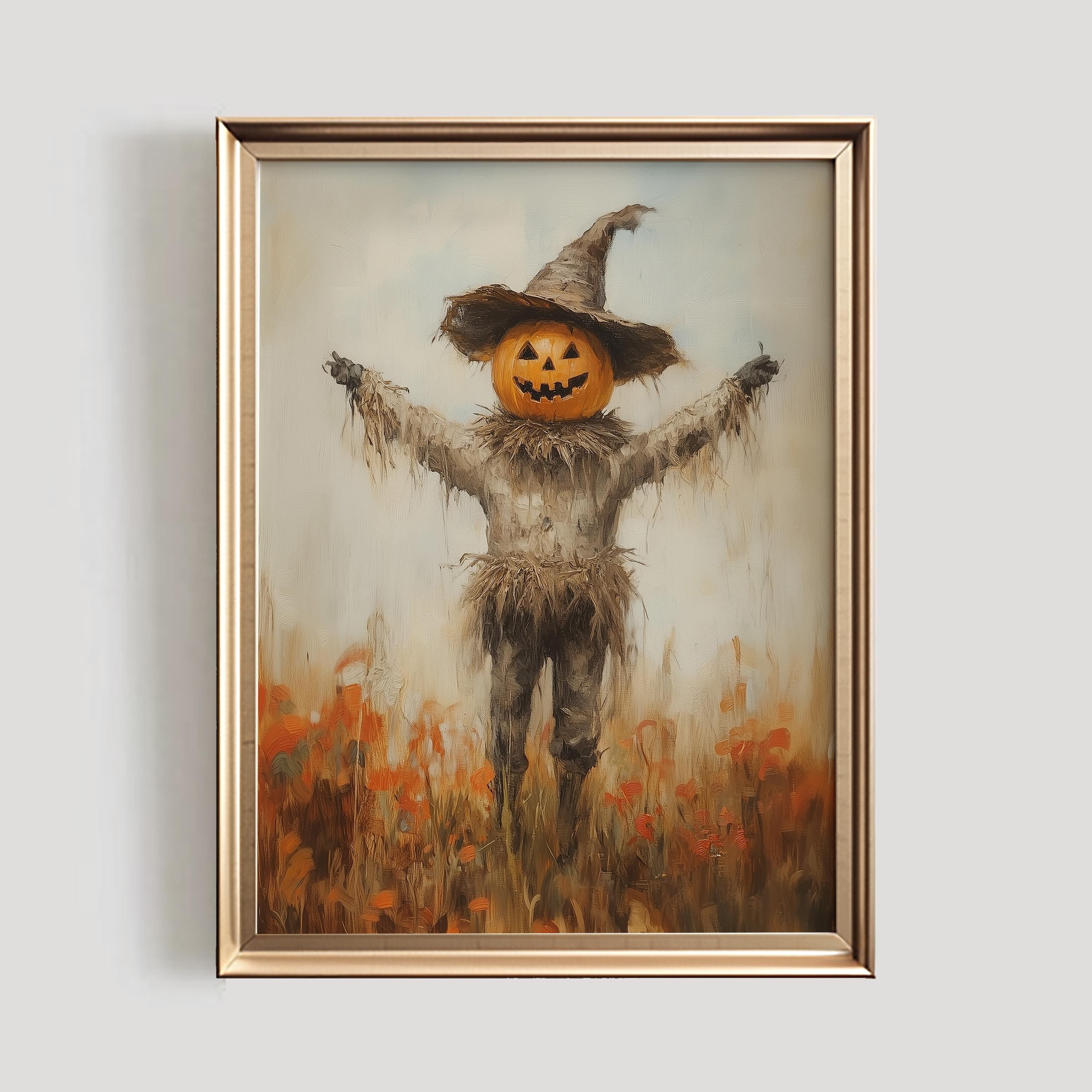 Vintage Scarecrow Jack O Lantern Halloween Print (digital Download) - Etsy