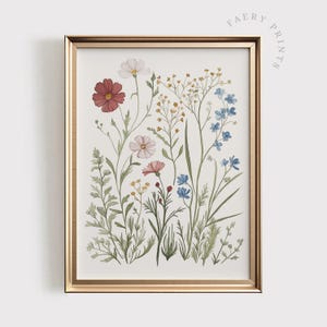 Wildflower PRINTABLE Art | Vintage Botanical Wall Decor | Cottagecore Floral Illustration | Flower Nursery Decor | Digital Download | #1229