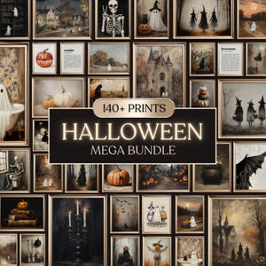 Paquete gigante de más de 100 láminas de Halloween / Arte otoñal espeluznante (descarga digital)