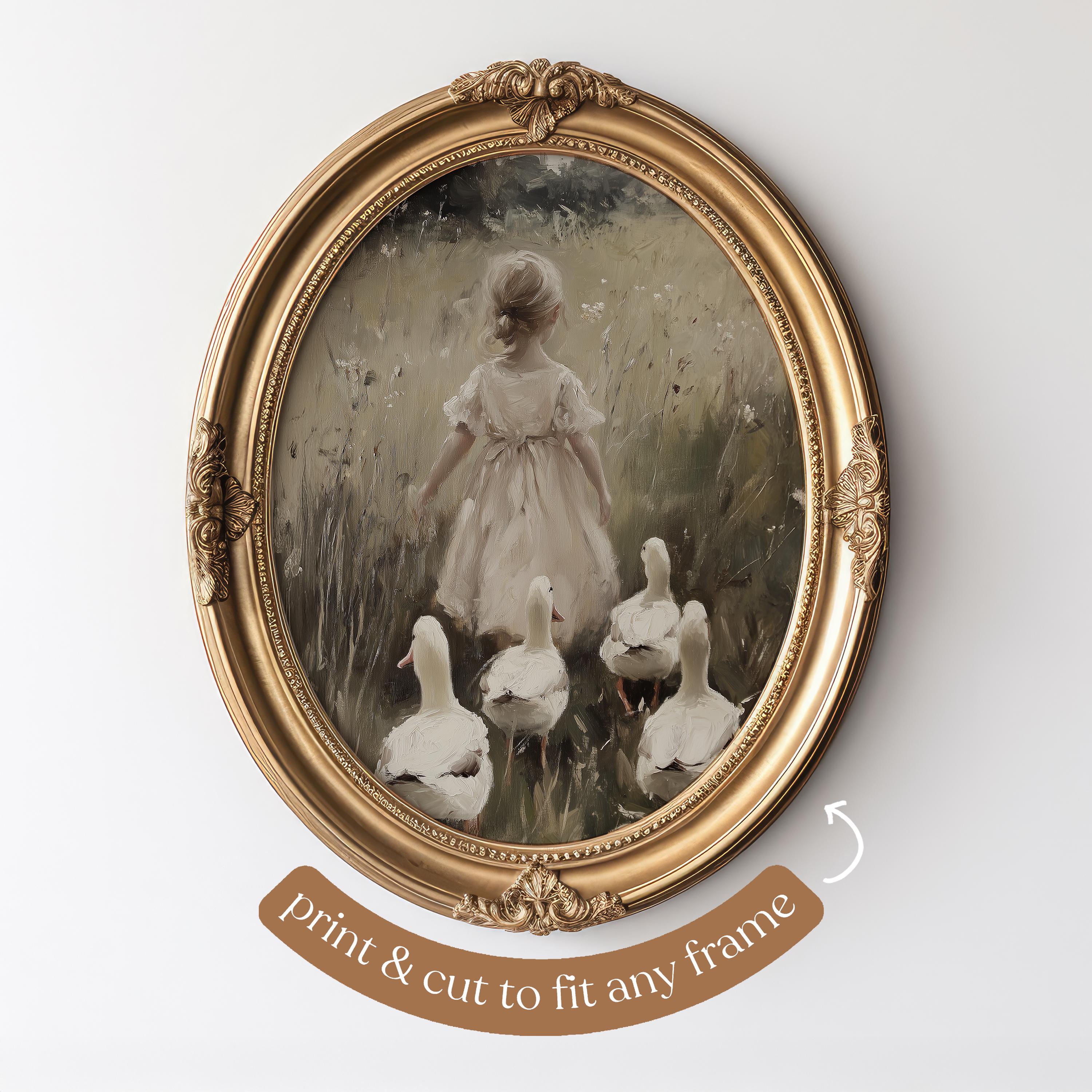 Country Girl Art Print | Rural Farm Scene PRINTABLE Wall Art