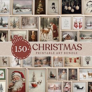 Christmas Art Prints Bundle | 200+ Xmas Snow Scenes (Digital Download)