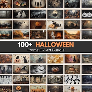 Halloween Frame TV Art Set | Spooky Fall TV Art | Halloween Art Bundle for Frame TV | 100+  Spooky Pumpkin Digital Art for Samsung Frame Tv