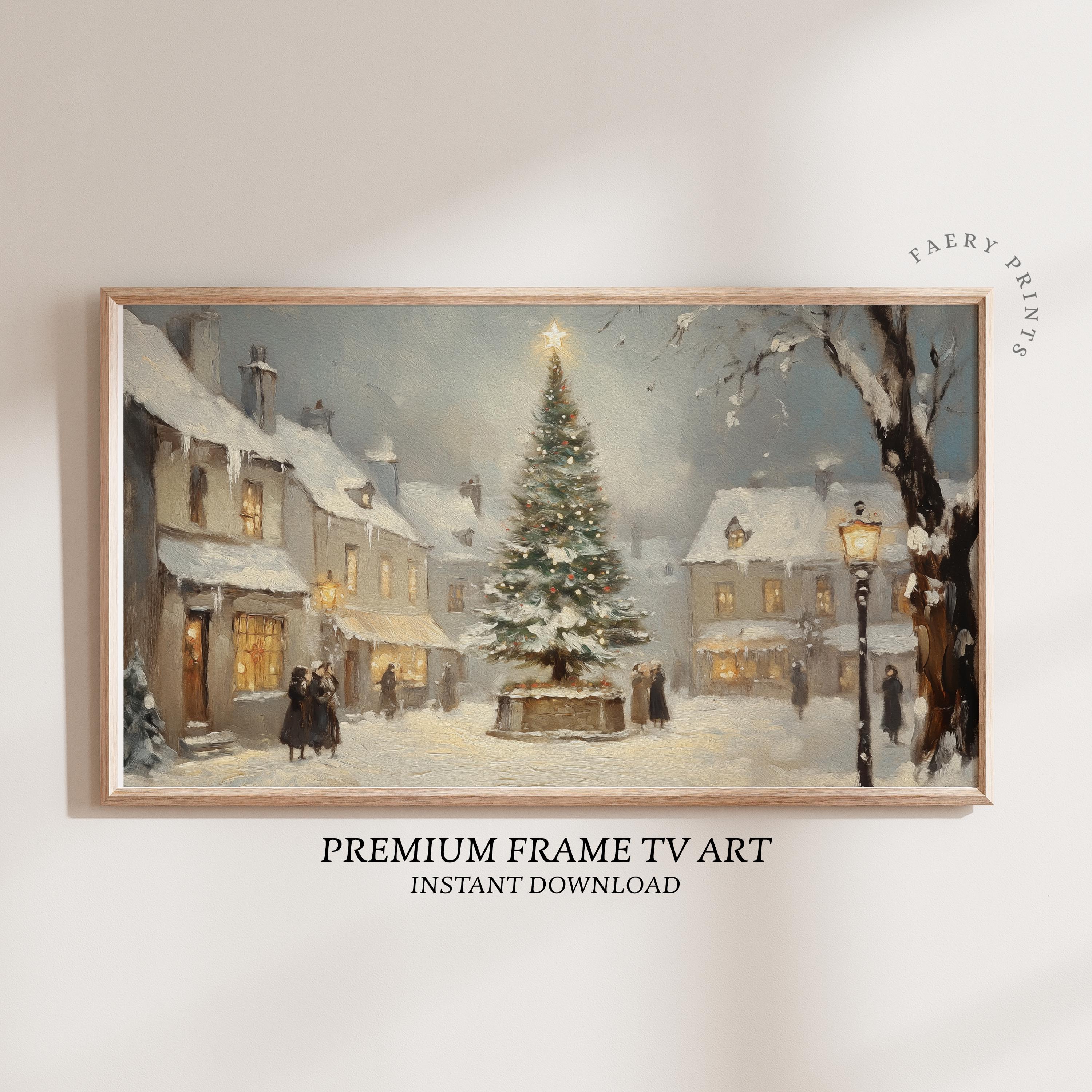 67.クリスマス アート作品 フレーム付き AM-228【額縁印刷】ダイヤモンドアート ビーズ 四角 クリスマス