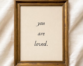 You Are Love-print: neutrale babykamerdecoratie, quote babykamer muurkunst (digitale download)