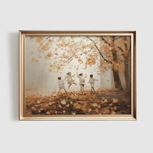 Autumn Leaves Print | Fall PRINTABLE Art | Vintage Style Autumn Print | Fall Farmhouse Decor | October Artwork | Thanksgiving Print | #566