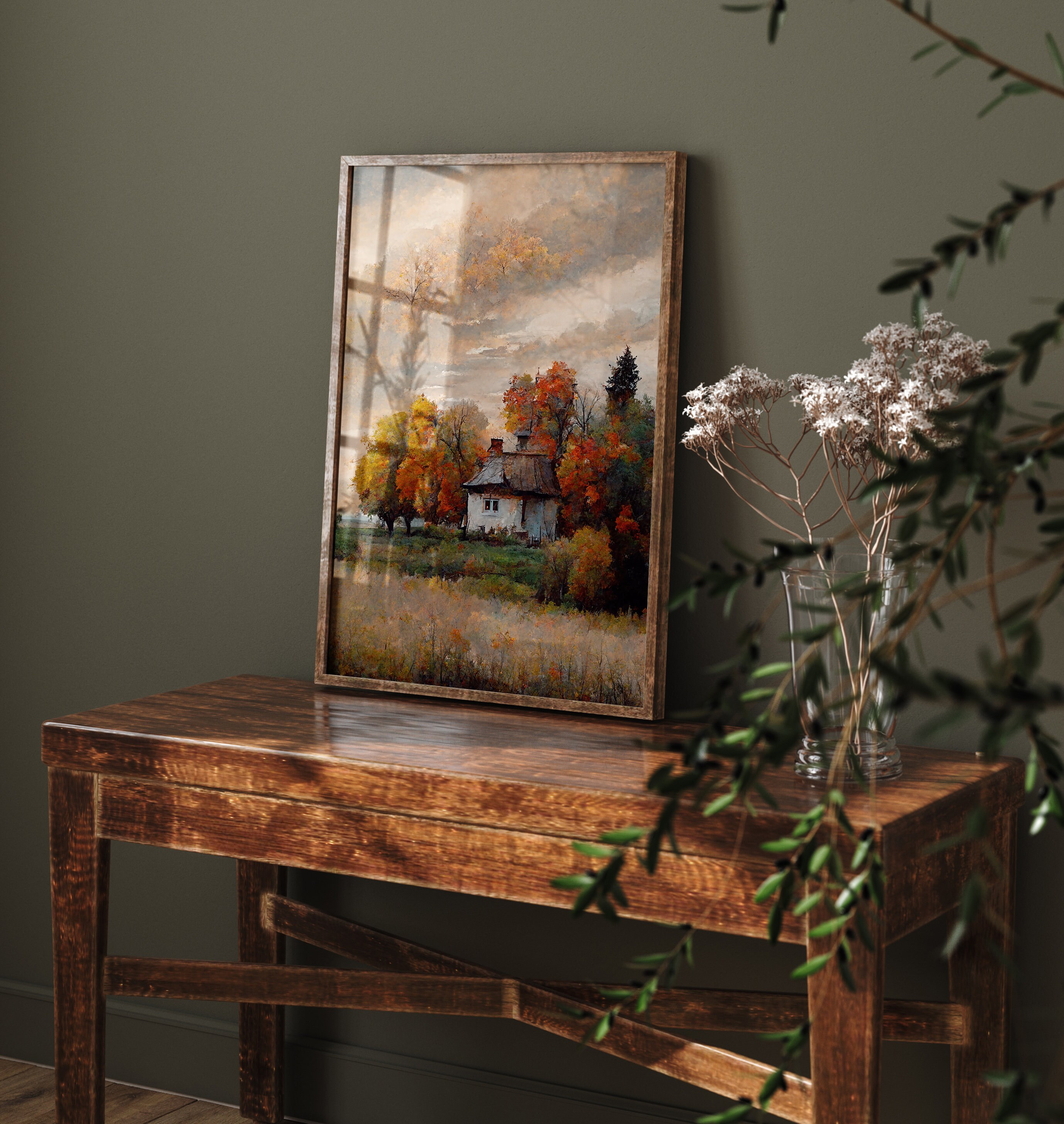 Autumn Landscape Print Fall Foliage Wall Art Autumn Trees Etsy