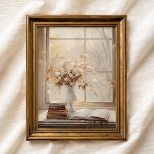 Fall Still Life Print: Floral Wall Art | Soft Academia Autumn Home Decor (Digital Download)