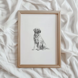 Labrador Retriever Print | Dog Sketch | PRINTABLE Wall Art | Pet Digital Artwork | Animal Home Decor | Big Dog Drawing | #504