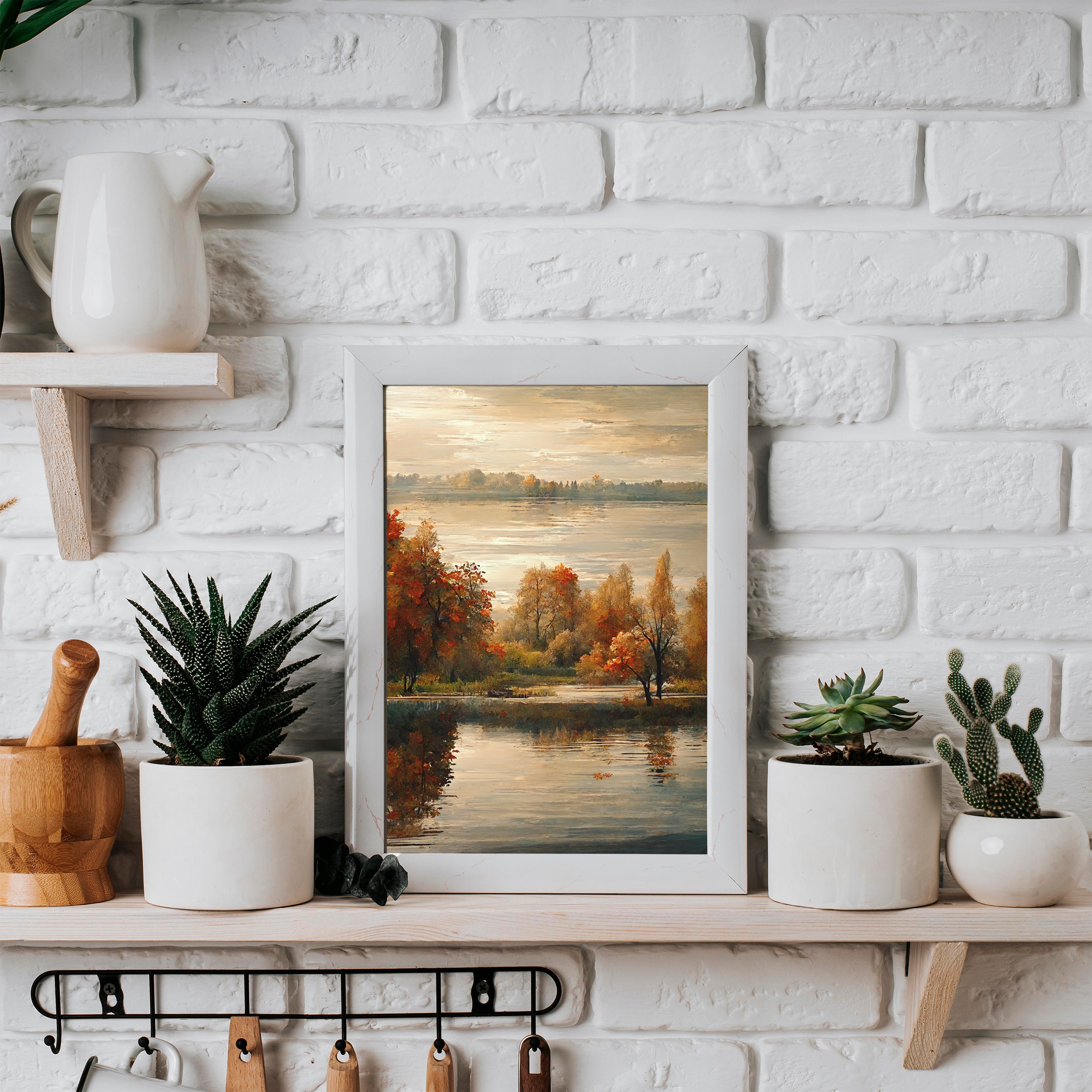 Autumn Landscape Print Fall Foliage Wall Art Autumn Trees Etsy