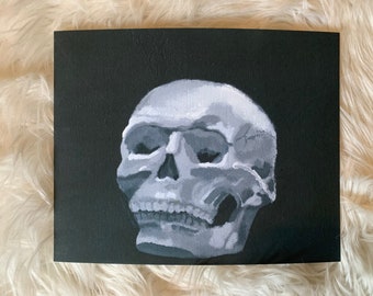 Black and Grey Skull Print