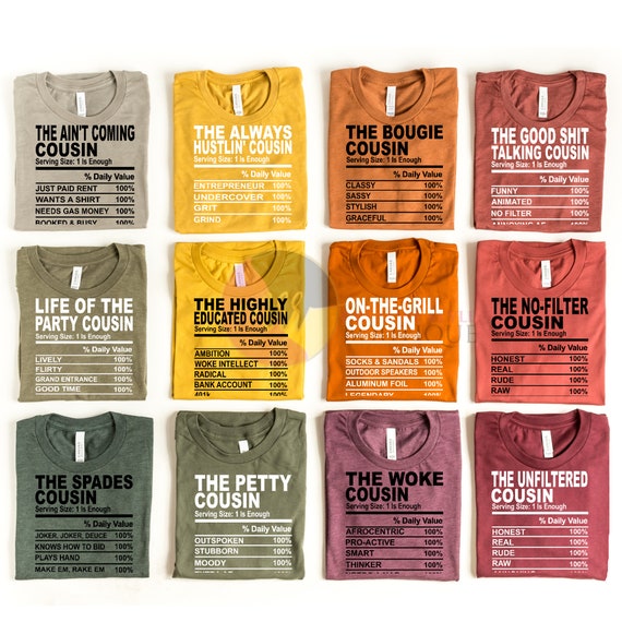 Cousin Nutrition Facts Family Group 