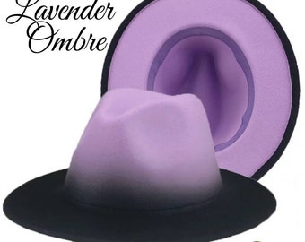 2 Tone, Red Bottom, Lavender Purple Ombre Loub,  Unisex Hat, Felt Fedora, Fashion Accessories, Fashion Hat, Fedora Hat