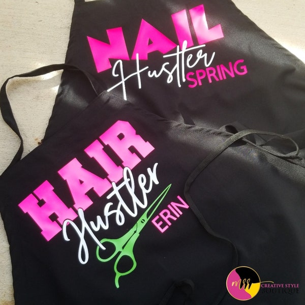 Beauty Professional Apron, Hair Stylist, Nail Tech, Esthetician, Makeup Artist, Personalized, Protective Facemask Apron