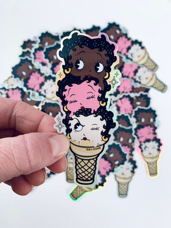Betty Boop Ice Cream Sticker-Holographic