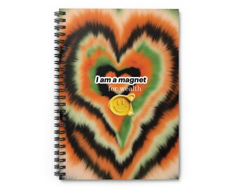 Money Magnet Spiral Notebook, Ruled Journal | Wealth Affirmation