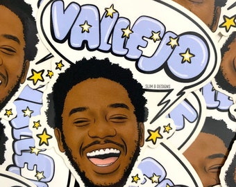 LaRussell Vallejo Portrait Sticker - Clear Glossy Vinyl