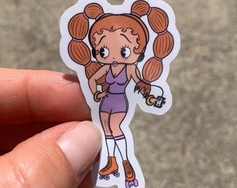 Roller Skate Betty Boop Sticker