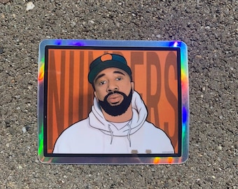 Larry June Numbers Holographic Sticker