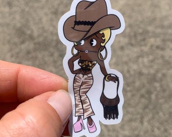 Yeehaw Cowgirl Betty Boop Sticker