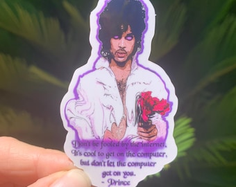 Prince Transparent Vinyl Sticker | Inspirational Music Legend Quote Decal